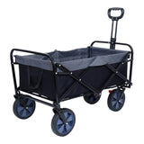 150L Collapsible Wagon Cart Foldable, Utility Garden Wagon with 360lbs Weight Capacity, Heavy Duty W321P269218