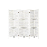 ZUN Room Divider with Shelves, 6 Panel Room Dividers and Folding Privacy Screens, Partition Room Divider 54497191