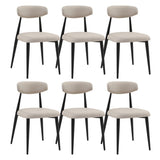 ZUN (Set of 6)Dining Chairs , Upholstered Chairs with Metal Legs for Kitchen Dining Room,Light Grey W876110774