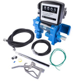 ZUN 12V 20GPM Portable Fuel Transfer Pump Gasoline + Oil Meter for Gas Diesel Blue 39279177