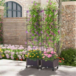 ZUN 67 inch garden bed with trellis 25074898