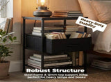 Bedside Table Charging Station Nightstand with USB/C Ports, Adjustable Drawers, 3-Tier Storage Shelf 50066744