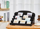 Card Tiered Wooden Display Stand for Postcard Brochure Photos Sticker Holder 02881332
