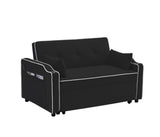 ZUN Sofa Bed, 3 in 1 Convertible Sofa Chair Bed, Adjustable Backrest Chair, Chaise Lounge with USB W1825110229