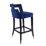 Suede Velvet Barstool with nailheads Living Room Chair2 pcs Set - 30 inch Seater height W57053833