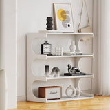Multifunctional 4-Tier White Book Shelf & Coffee Table for Living Room Bedroom Dining Room Study W1801137471