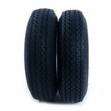 2pcs Trailer Tires & P819 Rim Width 3.75" / 9.52cm 4 lugs on 4" Center 590 lbs 64484502
