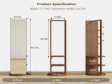 Full-length mirror solid wood rubber wood glass, 65.7*17.7in Large mirror 35197310