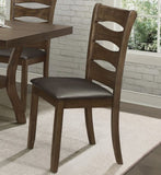 Transitional Style Unique Back Design Set of 2pc Wooden Side Chairs Brown Finish Dining Room B01156048
