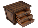Rustic Three Drawer Reclaimed Solid Wood Framhouse Nightstand 93301617