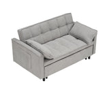 54.30-inch double Two-seat casual sofa with pull out bed, living room furniture, light grey W1658P176558