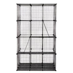 ZUN 3-Tier Wire Cat Cage, Large Kennels Playpen with 3 Platforms, 3 Ramp Ladders and 4 Doors, Black W2181P155328