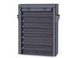 10 Tiers Shoe Rack with Dustproof Cover Closet Shoe Storage Cabinet Organizer Gray 71707810