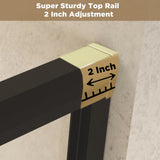 56-60 " x 72" Tempered Glass with Explosion Proof Film, Aluminum Frame Double Sliding Shower Door, W1675P288488