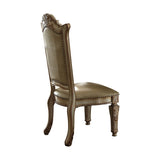 Bone and Gold Patina Side Chair with Nailhead Trim B062P209283