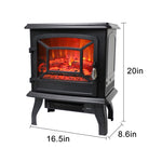 ZUN SF507-17 17 inch 1400w Freestanding Fireplace Fake Wood/Single Color/Heating Wire/A Rocker Flame 86300249