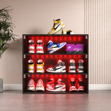 BLACK LED light shoe box three layers with glass doors W1320P184275