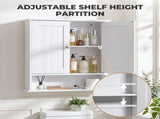Bathroom Wall Cabinet with Vertical-Slatted MDF Doors and Painted Finish 22.13*5.12*23.03in White 34148523