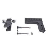 Fits 2.5" Receiver Aluminum Trailer Hitch Adjustable 8" Drop/Rise 2" & 2-5/16" Balls 18500LBS w/2 04082944