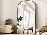 71"x26" Arched Full Length Mirror Standing Full Body Floor Mirror,Black 96748347
