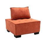 ZUN COOLMORE Modern Upholstered Chair Leisure Sofa Lazy Sofa Plastic Legs and Pillow Removable Armless W39541083