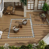 Patio Floor Tiles Pack of 11 WPC Wood-Plastic Composite Patio Deck Tiles DIY Interlocking Decking W206P201283