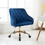 ZUN COOLMORE Velvet Home Office Desk Chair, Modern Cute Computer Chair, Wheels Height Adjustable W39531816