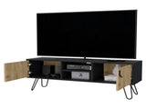 Black and Macadamia Hairpin Legs TV Rack B062P175180