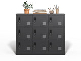 9-Door Employee Storage Locker, Metal Lockers for Office, Gym, School, and Homewith Card Slot T2398P205947