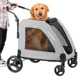 EchoSmile XL Extra Large Dog Stroller - Adjustable Handles,Lightweight Folding Pet T2602P306343