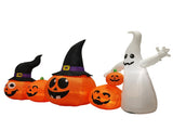 8FT Long Halloween Inflatables Pumpkins Ghost Outdoor Decorations, Blow Up Yard Decoration with 63409138