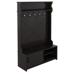 ZUN Hall Tree with Top Shelf and Storage Bench, Hallway Shoe Cabinet with Sliding Doors, Coat Rack with W1307P175740