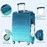 Luggage Set of 3, 20-inch with USB Port, Airline Certified Carry-on , ABSPC Hard Shell N726P264892C