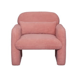 Stylish and Minimalist Teddy Fleece Single Sofa Chair with Arms and Pillow, Armchair, Accent Chair W1716P196472