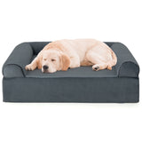 40" Orthopedic Dog Sofa Dog Bed Memory Foam Pet Bed Pet Sofa with Headrest for Large Dogs 03825372