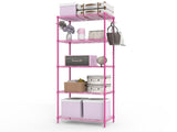 5-layer adjustable shelf spacing, snap-fit deformable structure, adjustable feet, display rack, 10620536