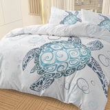 Sea Turtle Bedding Aqua Teal Blue Duvet Cover Sets Beach Turtle Bed Sets Ocean 3 Piece Turtle Themed 33368351