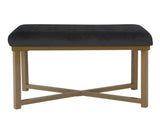 Metal Bench Velvet Seat, Multiple Colors 35911001