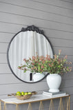 36" x 39" Classic Design Mirror with Round Shape and Baroque Inspired Frame for Bathroom, Entryway W2078124103