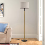 ZUN Floor Lamp Living Room with Beige Lampshade, Standing Lamp Tall Industrial Floor Lamp Reading W1592P188560