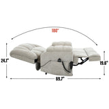 Dual Motor Heat Massage Infinite Position Up to 350 LBS Electric Power Lift Recliners with W3224P288434