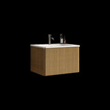 U055-Etna24W-306 Etna 24" Striped Natural Oak Bathroom Vanity with White Ceramic Sink, Wall Mounted W1865P164724