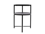 Round Coffee Table with Storage Tray 2 Tier Oval End Tables Wooden Small Side Table for Living Room 92560244