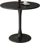 ZUN Black Round Table, Modern Dining Table, MDF Top and Steel Base Tulip Round Kitchen Table, Mid W2641P212234