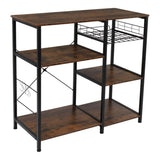 ZUN 3-Tier Industrial Kitchen Baker's Rack Utility Microwave Oven Stand Storage Cart Workstation Shelf, 04294771