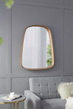 27"x37" Irrgeular Mirror with Wood Frame, Wall Mirror for Living Room Bathroom Entryway W2078126452