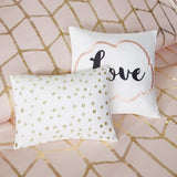 Full/Queen Metallic Printed Comforter Set B03595841