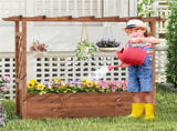 Natural Pine Wood Raised Garden Bed, 100% Solid Pine Construction & Hanging Roof Design 77341883