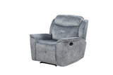 Mariana Silver Gray Fabric Manual Recliner Chair B2726P250940
