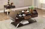 ZUN Modern Living Room Furniture 1pc Lift Top Coffee Table with Display Shelf Espresso Finish Wood B011P175369